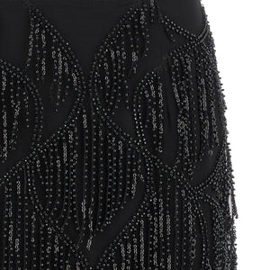 Rotate Birger Christensen Beaded Fringed Skirt