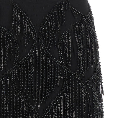 Rotate Birger Christensen Beaded Fringed Skirt