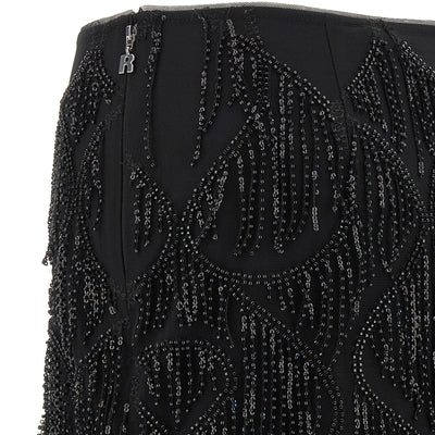 Rotate Birger Christensen Beaded Fringed Skirt