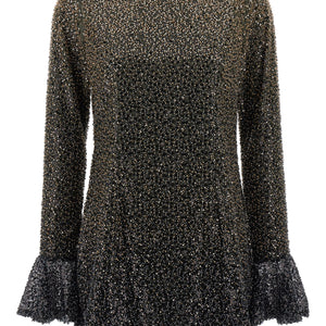 Rotate Birger Christensen Beaded Ls Mini Dress