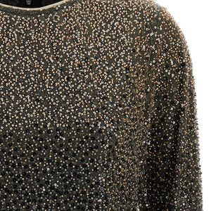 Rotate Birger Christensen Beaded Ls Mini Dress