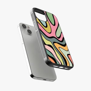 Abstract Grunge Waves Pattern Glass Case