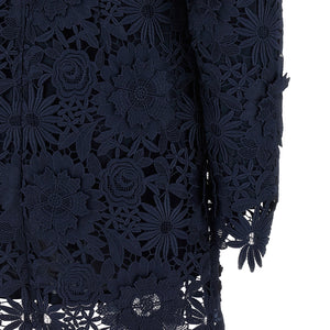 Rotate Birger Christensen 3d Lace Ls Mini Dress