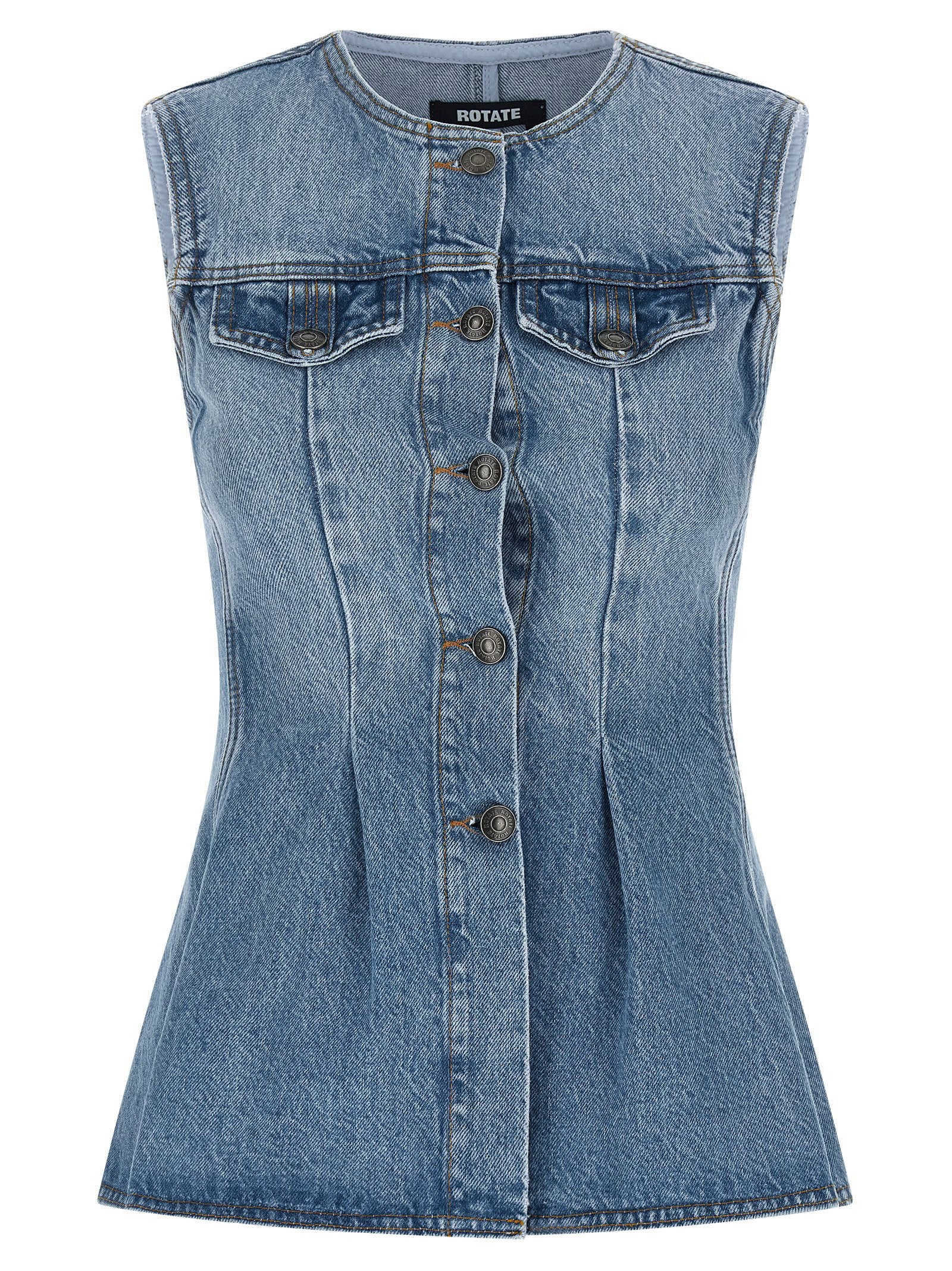 Rotate Birger Christensen Flared Denim Top