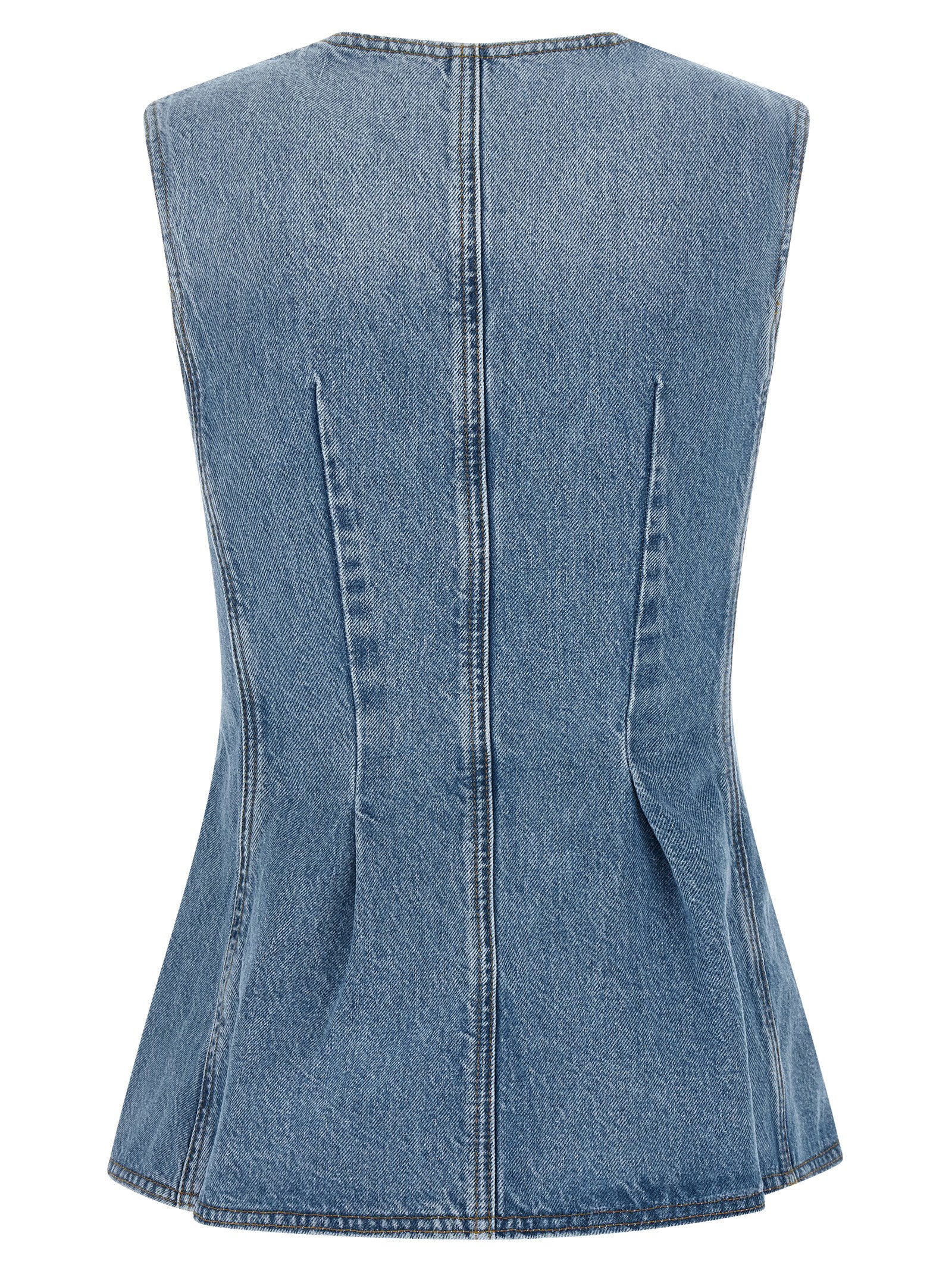 Rotate Birger Christensen Flared Denim Top