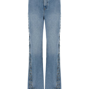 Rotate Birger Christensen Twisted Lacing Jeans