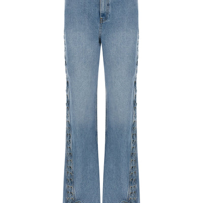 Rotate Birger Christensen Twisted Lacing Jeans