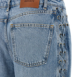 Rotate Birger Christensen Twisted Lacing Jeans