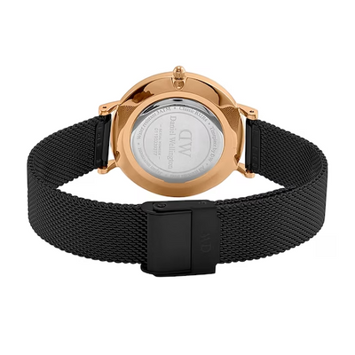 Petite Ashfield Black & Silver Stainless Steel