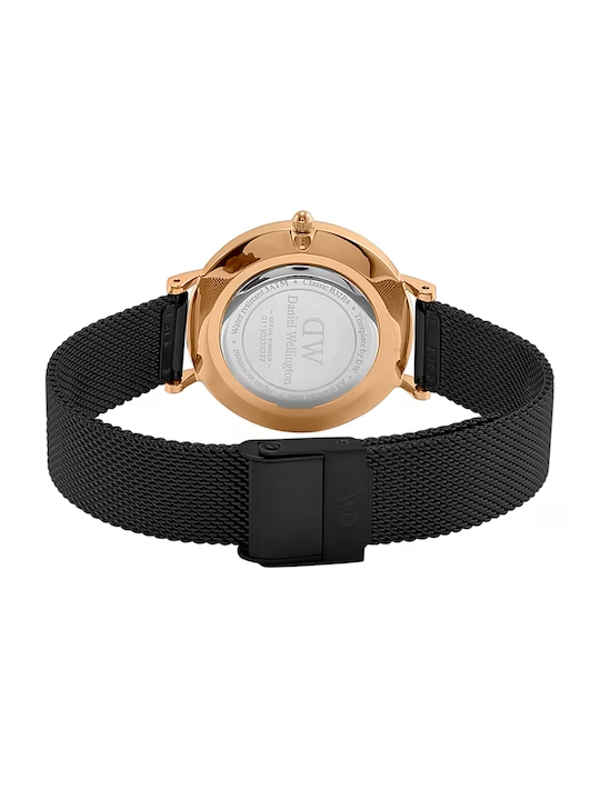 Petite Ashfield Black & Silver Stainless Steel
