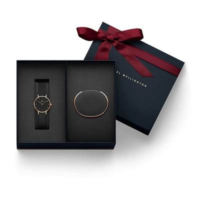 Petite Ashfield Black & Silver Stainless Steel