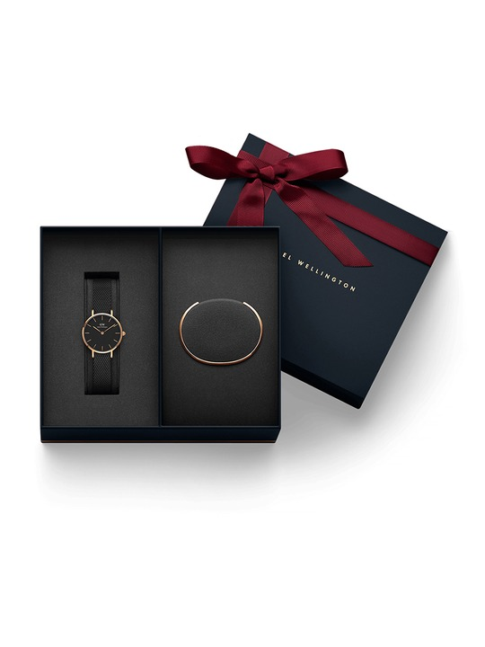 Petite Ashfield Black & Silver Stainless Steel