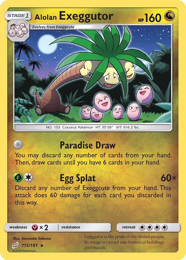 Alolan Exeggutor - 115/181 - Rare