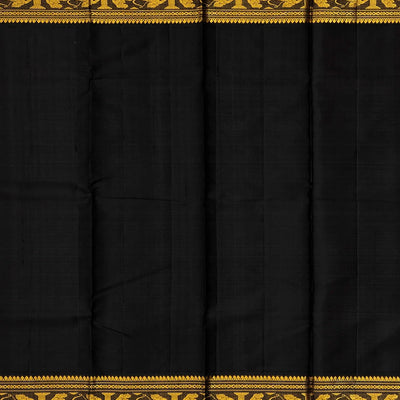 Pink Handloom Kanchipuram Korvai Silk Saree With Black Border