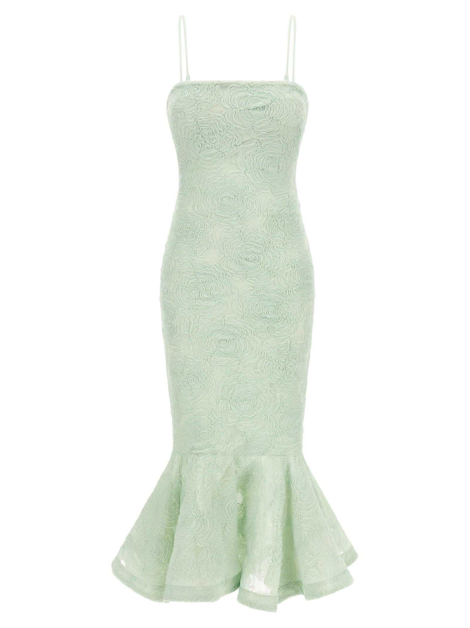 Rotate Birger Christensen Flower Mesh Flounce Dress