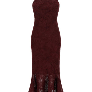 Rotate Birger Christensen Flower Mesh Flounce Dress