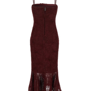 Rotate Birger Christensen Flower Mesh Flounce Dress