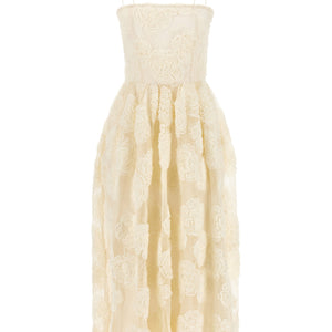 Rotate Birger Christensen Flower Mesh Midi Dress