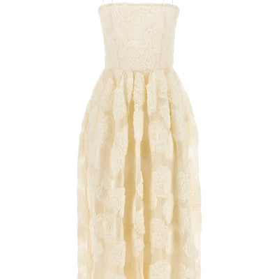 Rotate Birger Christensen Flower Mesh Midi Dress