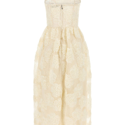 Rotate Birger Christensen Flower Mesh Midi Dress