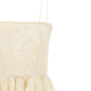 Rotate Birger Christensen Flower Mesh Midi Dress