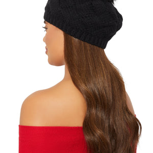 Pom Pom Knit Beret
