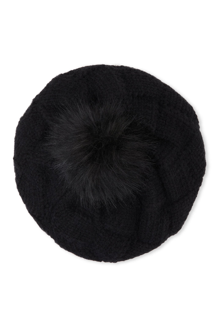 Pom Pom Knit Beret