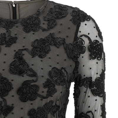 Rotate Birger Christensen Flower Mesh Dress