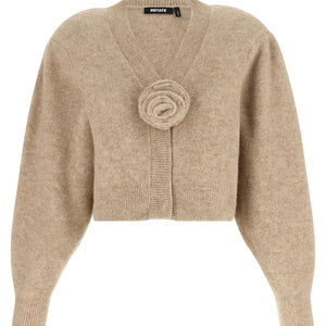 Rotate Birger Christensen 3d Flower Knit Cardigan