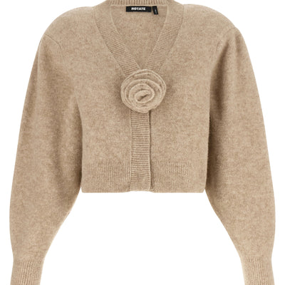 Rotate Birger Christensen 3d Flower Knit Cardigan