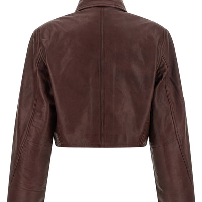 Rotate Birger Christensen Boxy Square Leather Jacket