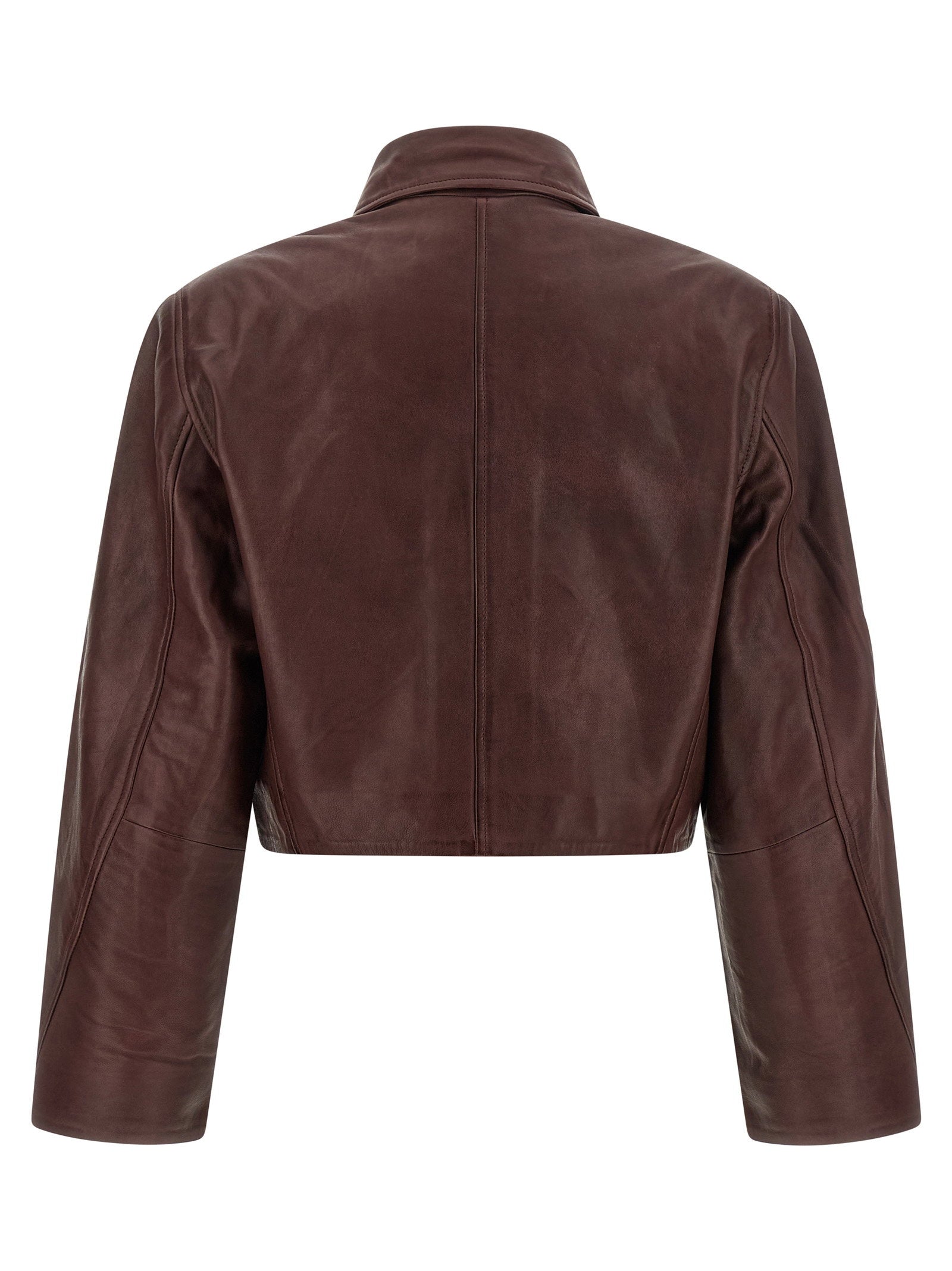 Rotate Birger Christensen Boxy Square Leather Jacket