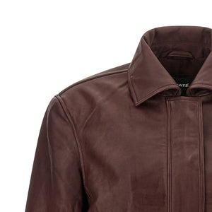 Rotate Birger Christensen Boxy Square Leather Jacket