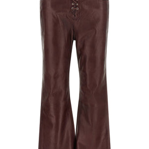 Rotate Birger Christensen Flared Leather-effect Pants