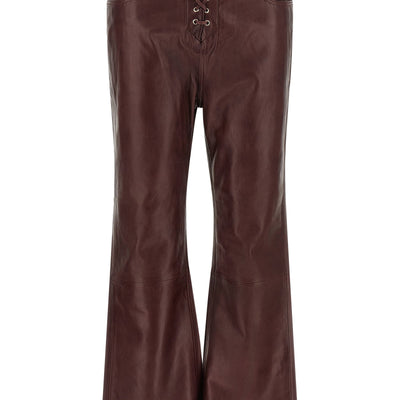 Rotate Birger Christensen Flared Leather-effect Pants
