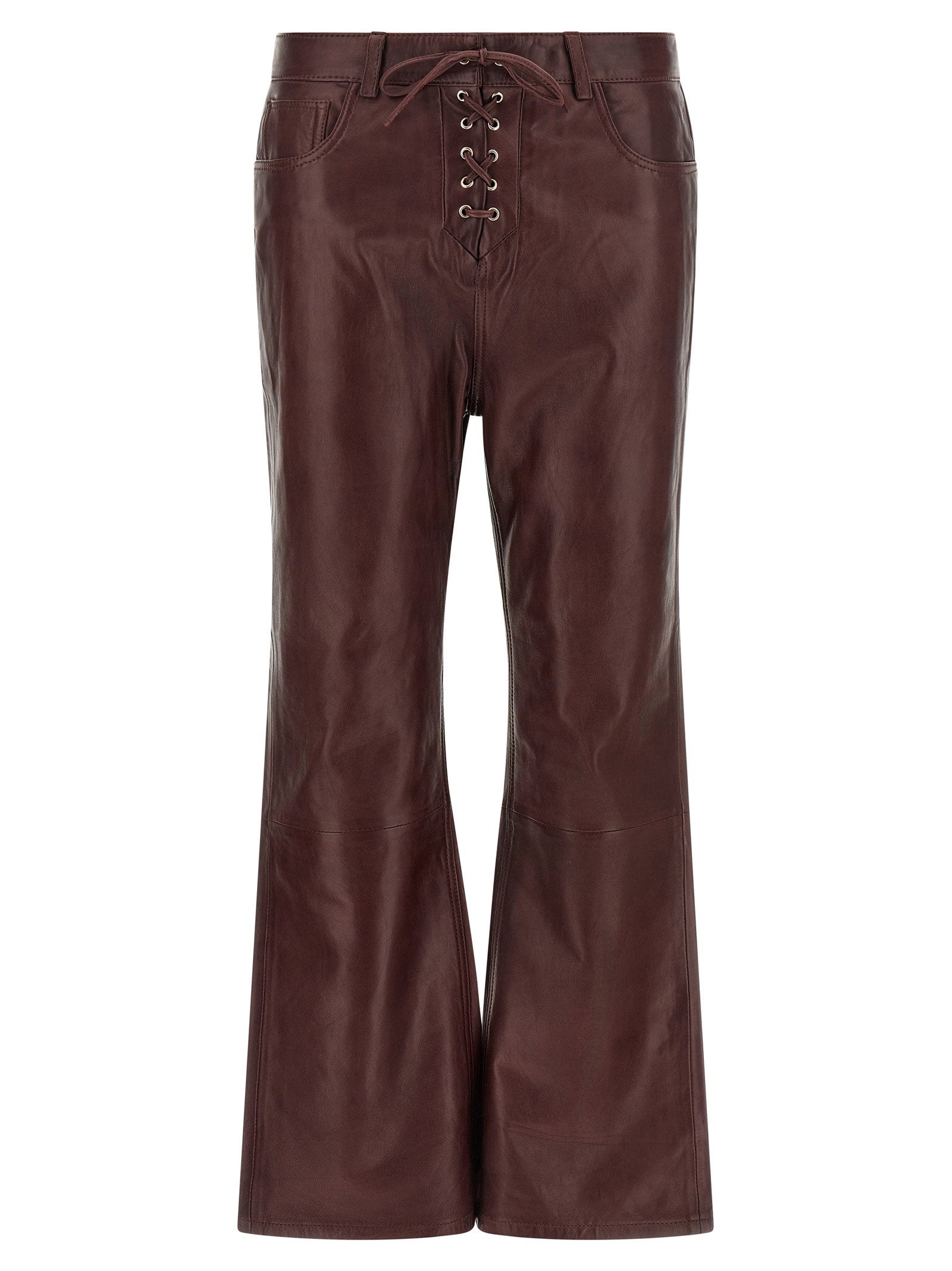 Rotate Birger Christensen Flared Leather-effect Pants