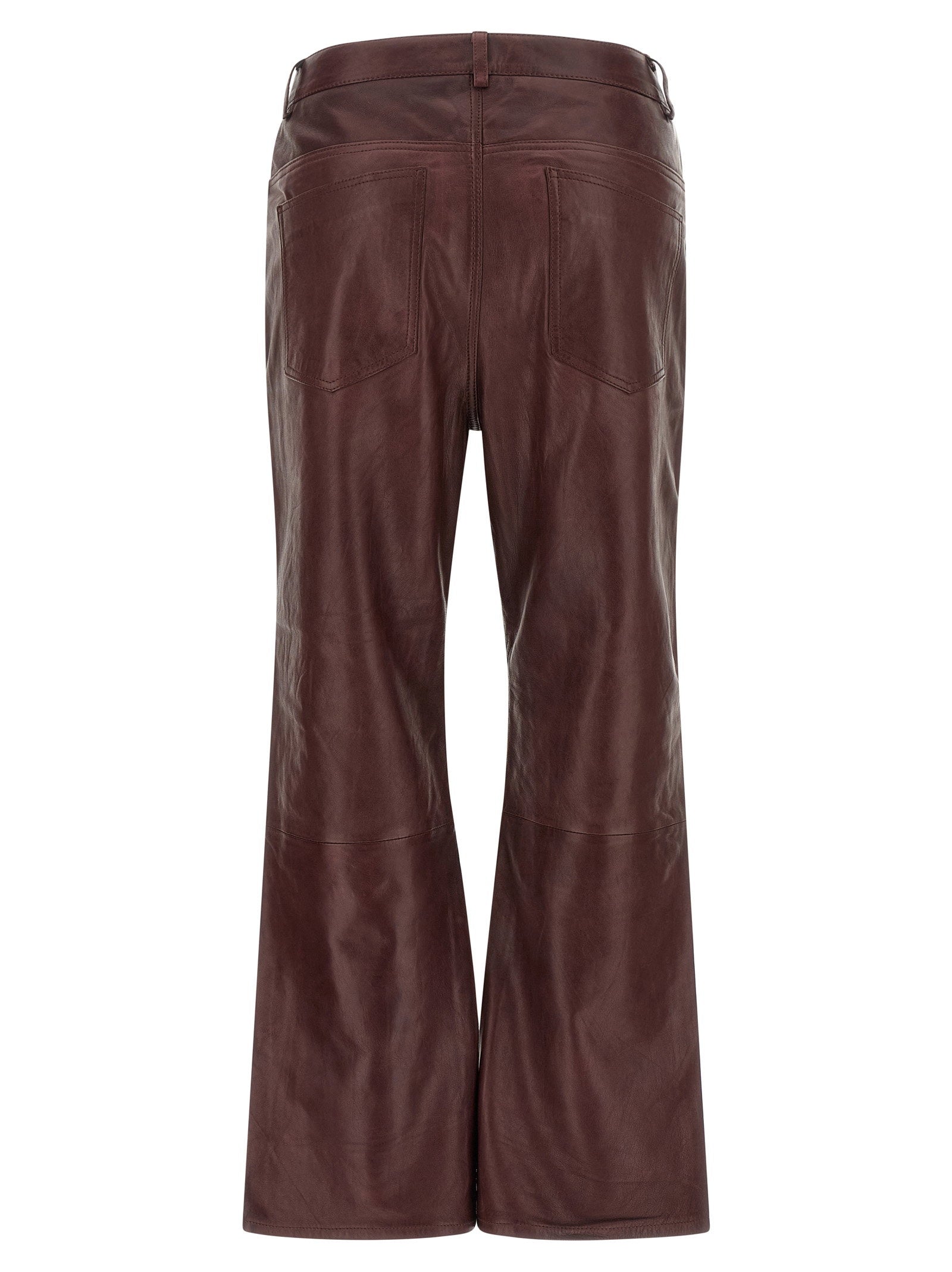 Rotate Birger Christensen Flared Leather-effect Pants