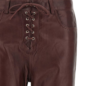 Rotate Birger Christensen Flared Leather-effect Pants