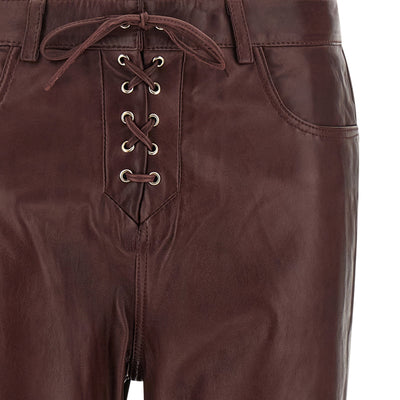 Rotate Birger Christensen Flared Leather-effect Pants