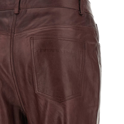 Rotate Birger Christensen Flared Leather-effect Pants