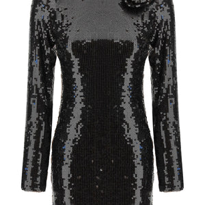 Rotate Birger Christensen Sequin Dress With Flower