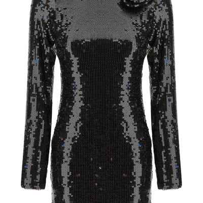 Rotate Birger Christensen Sequin Dress With Flower