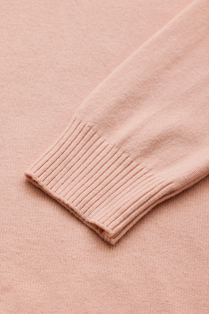 Light Pink Knitted Sweatshirt