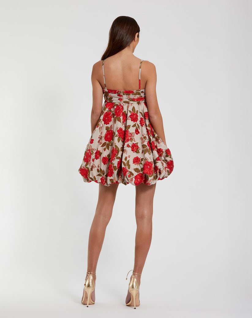 Mac Duggal 11822 Homecoming Floral Short Mini Cocktail Dress