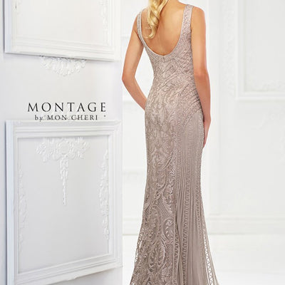 Montage 118975 Beaded Long Fit Formal Dress