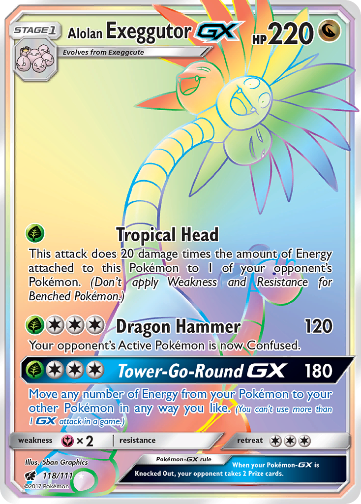 Alolan Exeggutor-GX - 118/111 - Rare Secret
