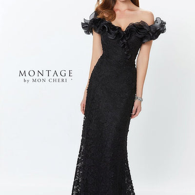 Montage 119931 Long Ruffle Formal Evening Dress