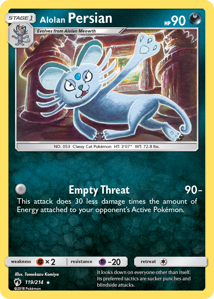 Alolan Persian - 119/214 - Rare