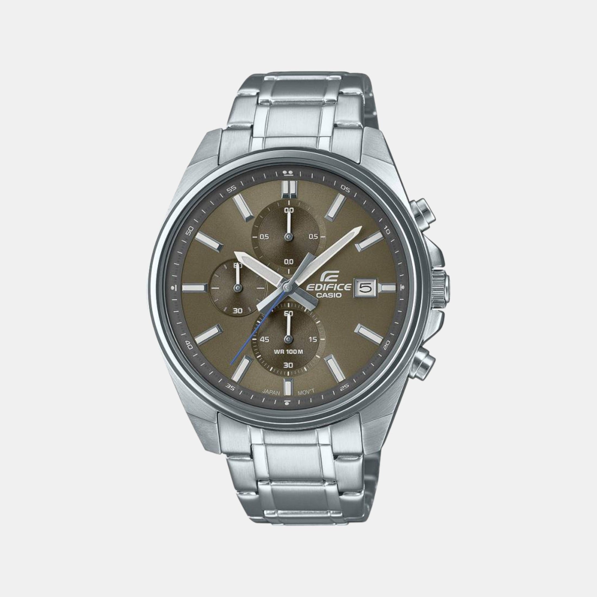 Edifice Men Quartz Brown Dial Chronograph Stainless Steel Watch ED572