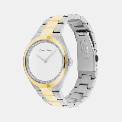Admire Women Quartz Gold Dial Analog Stainless Steel Watch 25200366